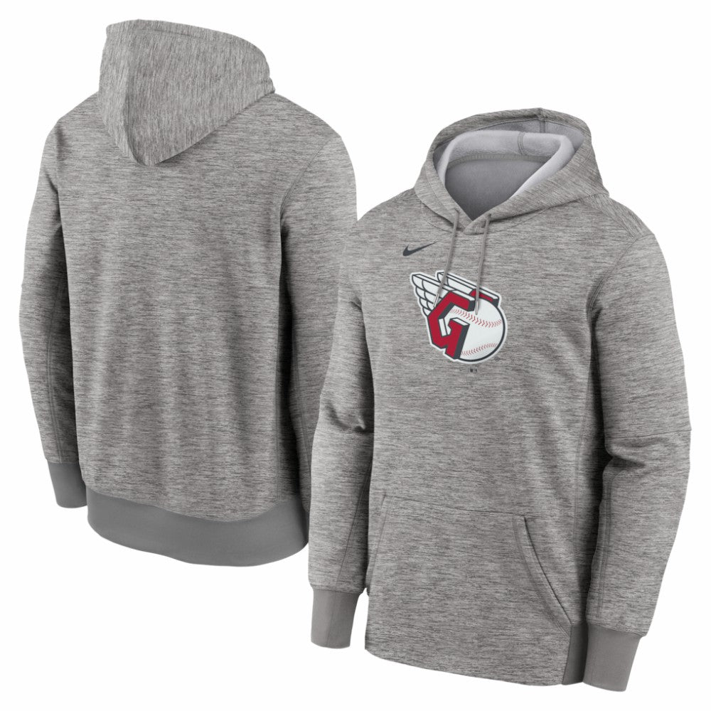 Cleveland Guardians Primary Logo Therma Hoodie Heather Gray | Nike