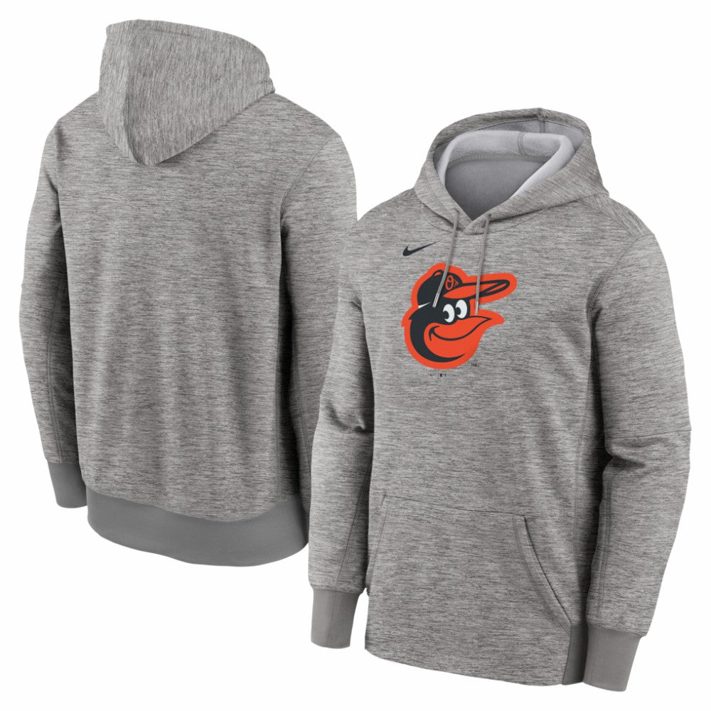 Baltimore Orioles Primary Logo Therma Hoodie Heather Gray | Nike