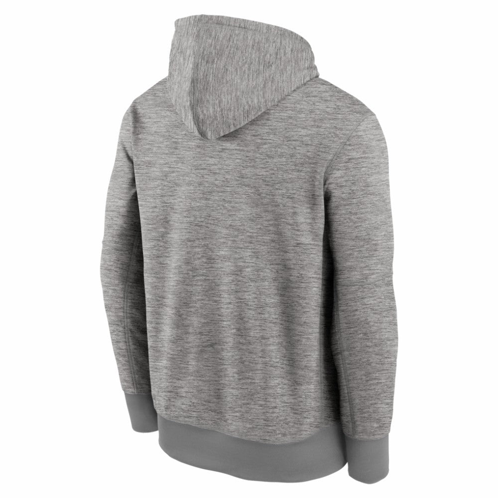 Atlanta Braves Primary Logo Therma Hoodie Heather Gray | Nike