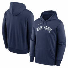 New York Yankees Primary Wordmark Therma Hoodie Navy | Nike