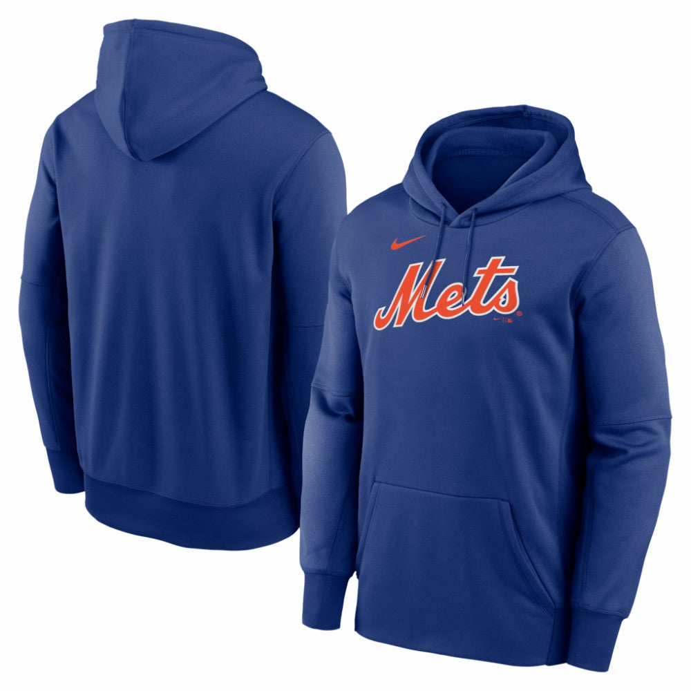 New York Mets Primary Wordmark Therma Hoodie Royal | Nike