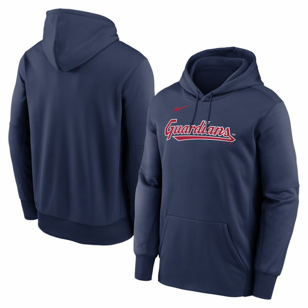 Cleveland Guardians Primary Wordmark Therma Hoodie Navy | Nike