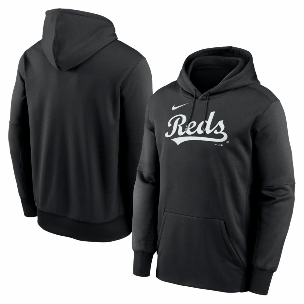 Cincinnati Reds Primary Wordmark Therma Hoodie Black | Nike