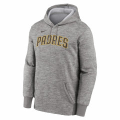 San Diego Padres Primary Wordmark Therma Hoodie Heather Gray | Nike