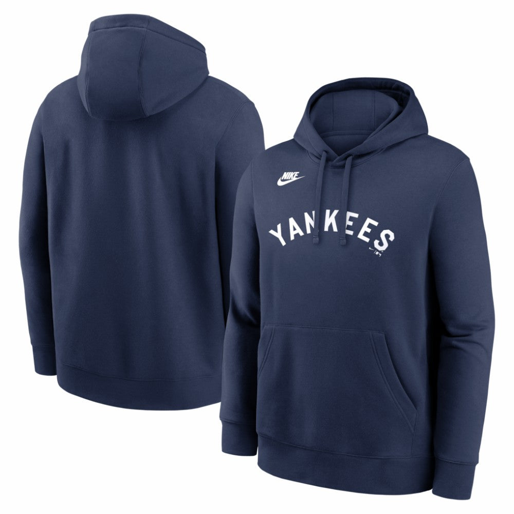 New York Yankees Cooperstown Collection Wordmark Club Hoodie Navy | Nike