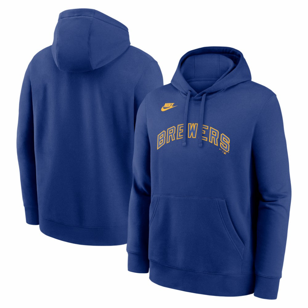Milwaukee Brewers Cooperstown Collection Wordmark Club Hoodie Royal | Nike