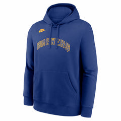 Milwaukee Brewers Cooperstown Collection Wordmark Club Hoodie Royal | Nike