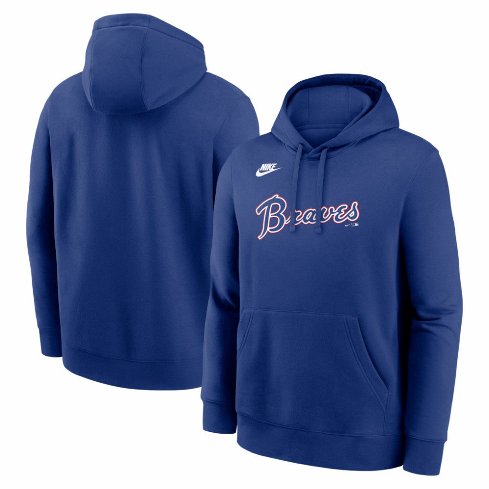 Atlanta Braves Cooperstown Collection Wordmark Club Hoodie Royal | Nike