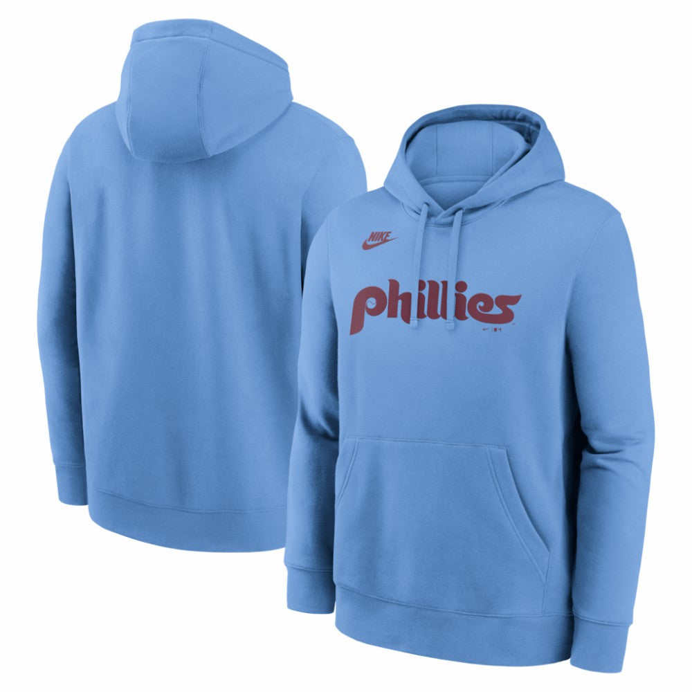 Philadelphia Phillies Cooperstown Collection Wordmark Club Hoodie Light Blue | Nike