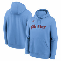 Philadelphia Phillies Cooperstown Collection Wordmark Club Hoodie Light Blue | Nike