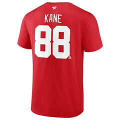 Patrick Kane Detroit Red Wings Fanatics Authentic Stack Name & Number T-Shirt Red