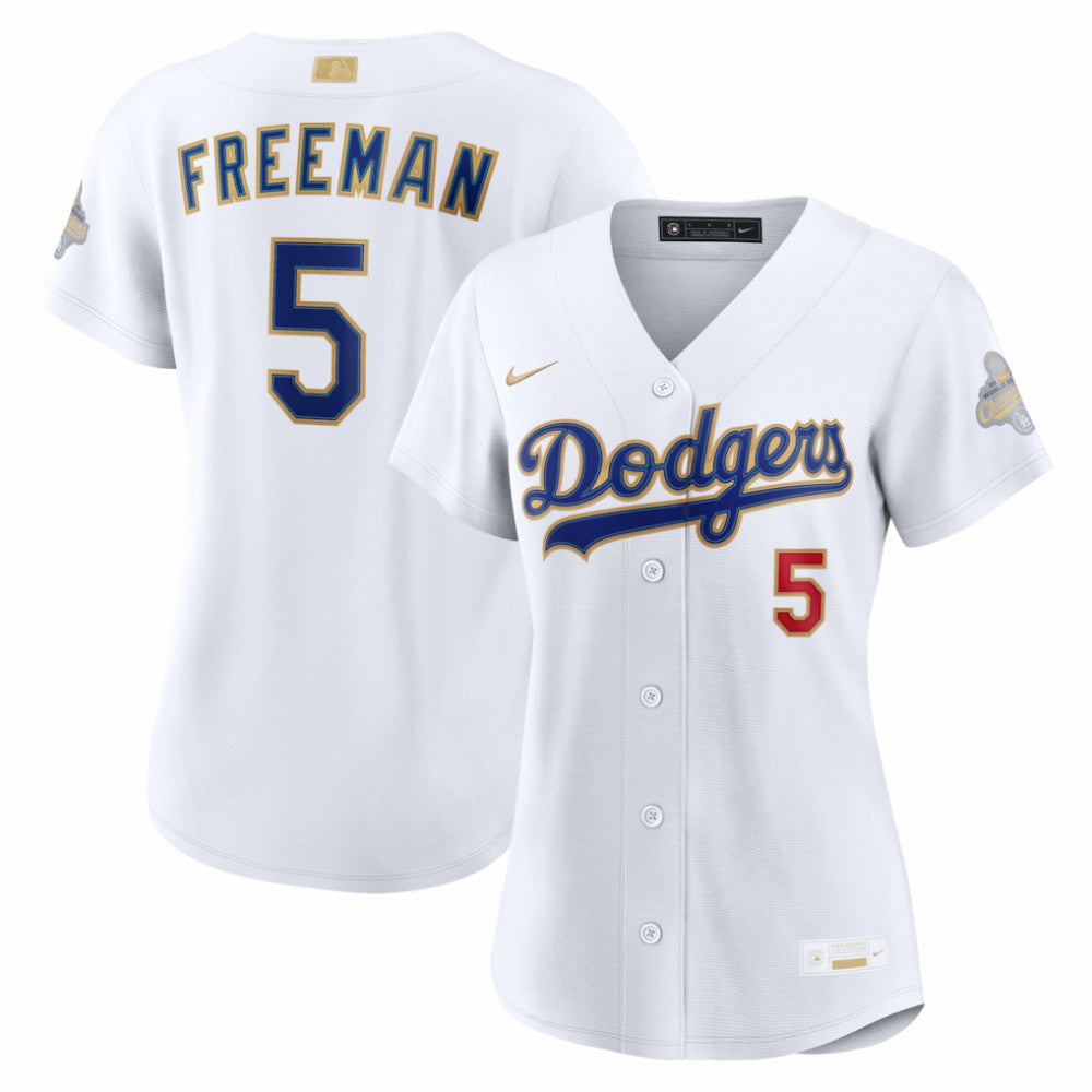 Freddie Freeman Los Angeles Dodgers Women's 2026 Gold Collection Stadium Jersey White | Nike