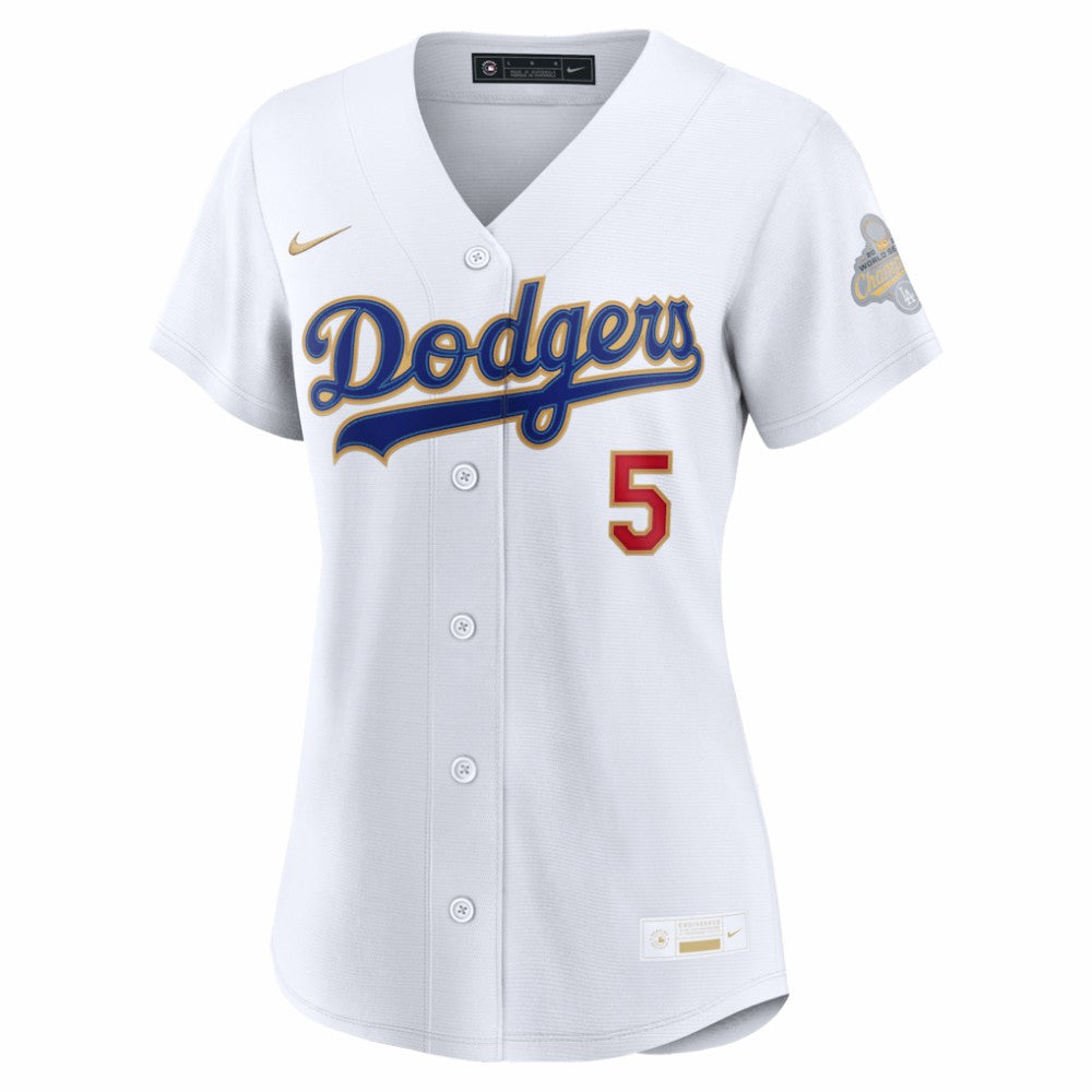 Freddie Freeman Los Angeles Dodgers Women's 2026 Gold Collection Stadium Jersey White | Nike