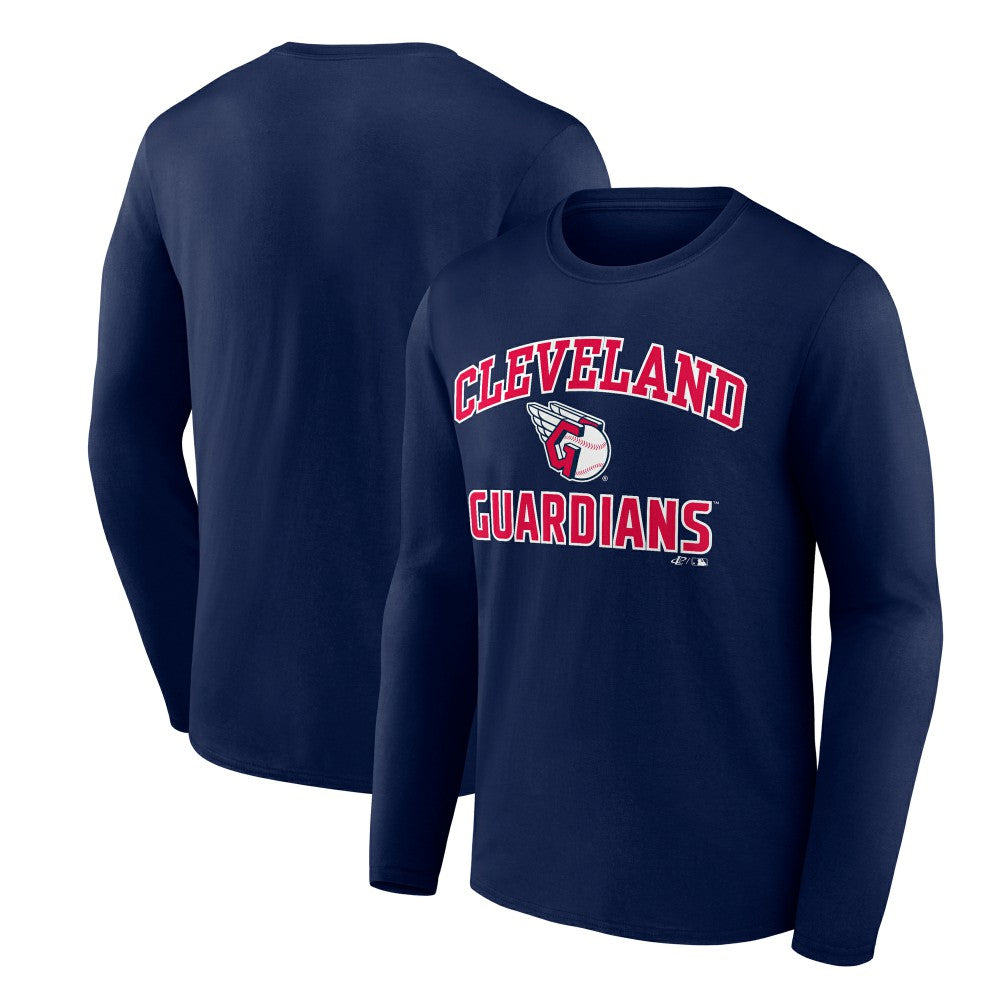 Cleveland Guardians Logo Athletic Heart & Soul Long Sleeve T-Shirt Navy
