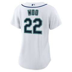 Bryan Woo Seattle Mariners Women's Home Replica Jersey White | Nike