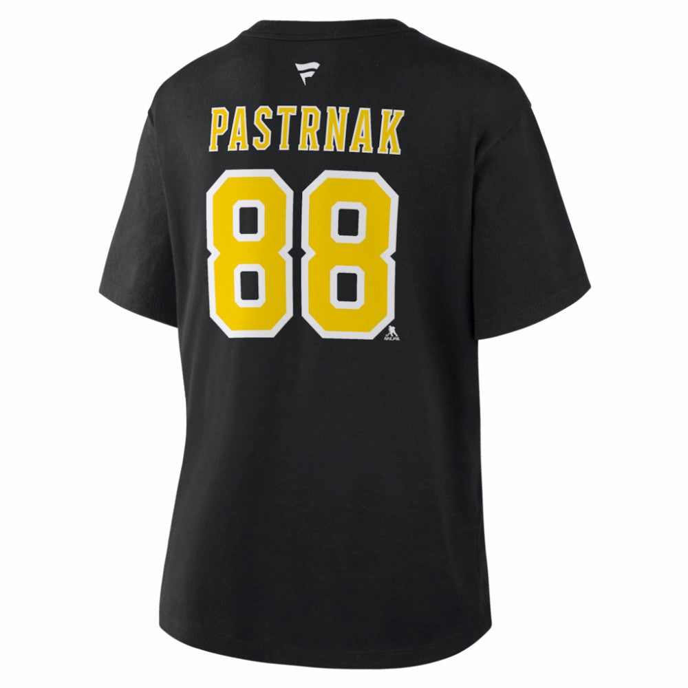 David Pastrnak Boston Bruins Fanatics Women's 2026 NHL Stadium Series Authentic Stack Name & Number T-Shirt Black
