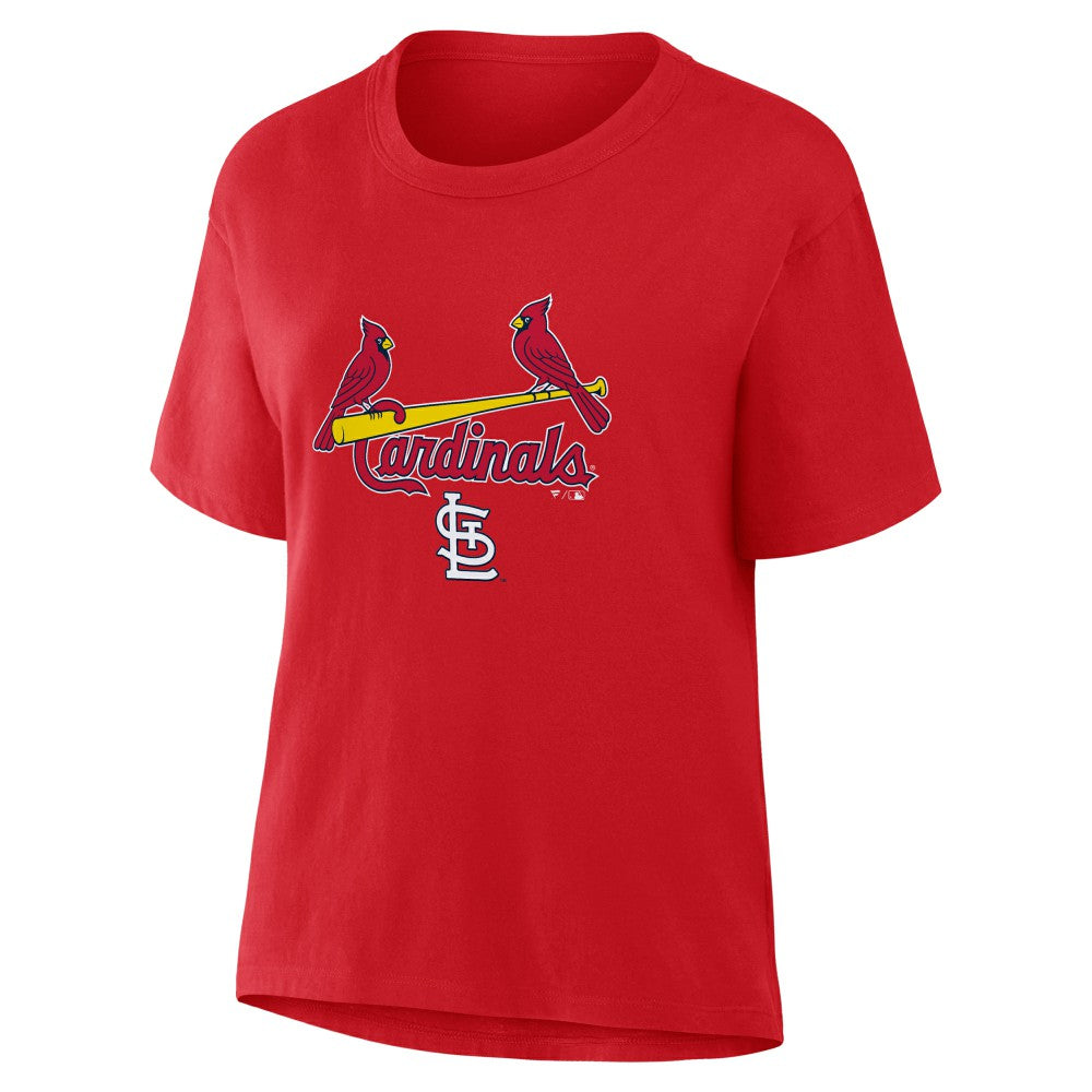 St. Louis Cardinals Women's Lockup Legacy T-Shirt Red