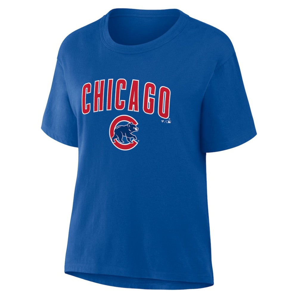 Chicago Cubs Women's Lockup Legacy T-Shirt Royal