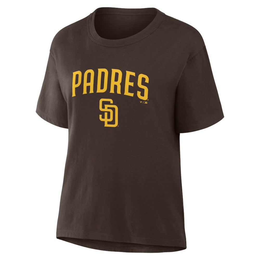 San Diego Padres Women's Lockup Legacy T-Shirt Brown