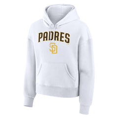 San Diego Padres Women's Lockup Legacy Fleece Hoodie White
