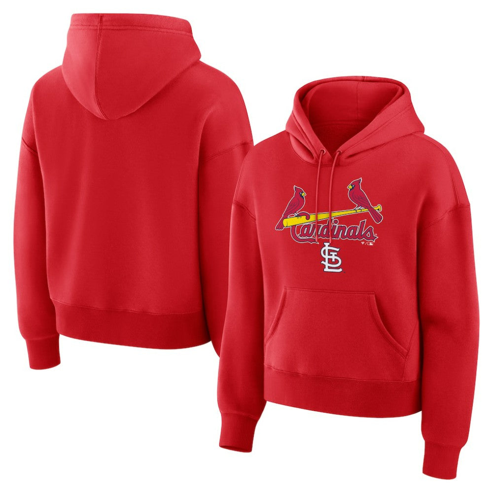 St. Louis Cardinals Women's Lockup Legacy Fleece Hoodie Red