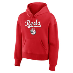 Cincinnati Reds Women's Lockup Legacy Fleece Hoodie Red