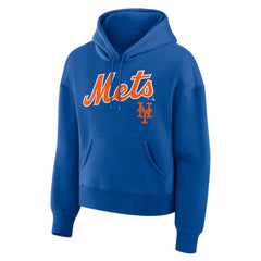 New York Mets Women's Lockup Legacy Fleece Hoodie Royal