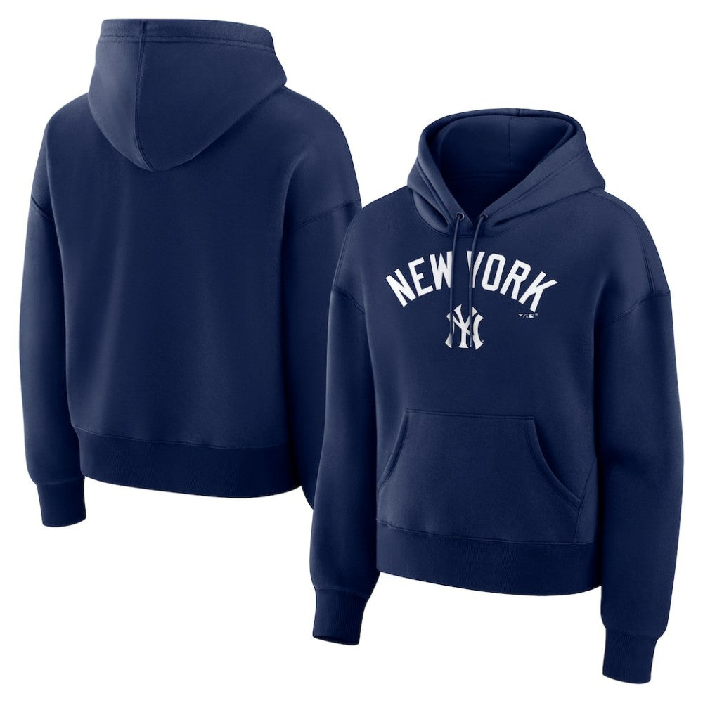 New York Yankees Women's Lockup Legacy Fleece Hoodie Navy