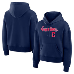 Cleveland Guardians Women's Lockup Legacy Fleece Hoodie Navy