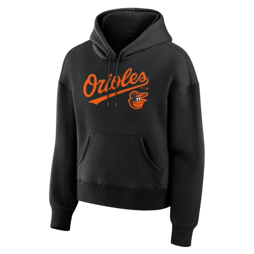 Baltimore Orioles Women's Lockup Legacy Fleece Hoodie Black