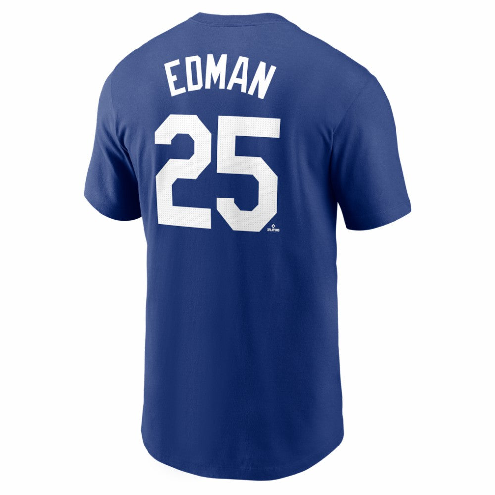 Tommy Edman Los Angeles Dodgers 2025 World Series Champions Name & Number T-Shirt Royal | Nike