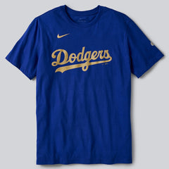 Los Angeles Dodgers 2026 Gold Collection Wordmark T-Shirt Royal | Nike