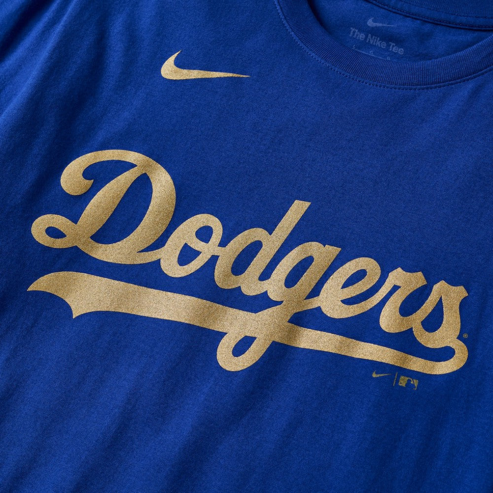Los Angeles Dodgers 2026 Gold Collection Wordmark T-Shirt Royal | Nike