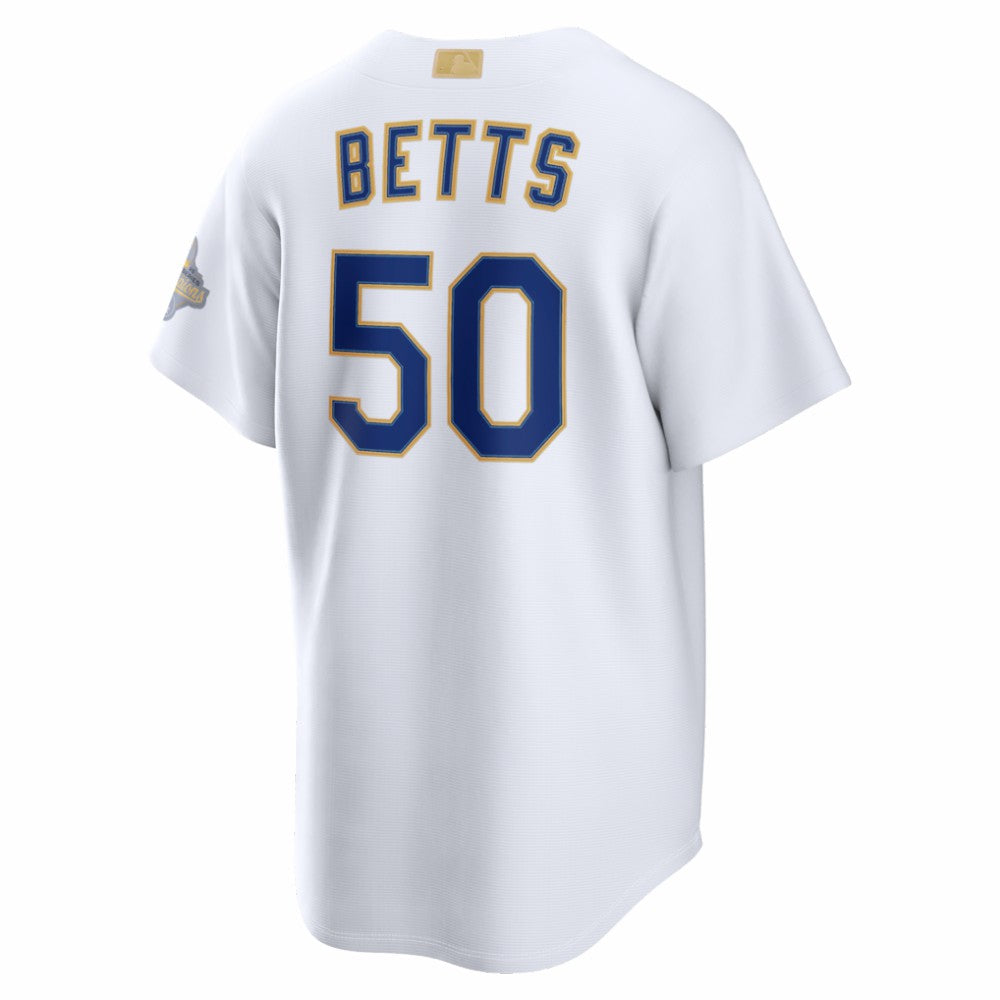 Mookie Betts Los Angeles Dodgers 2026 Gold Collection Stadium Jersey White | Nike