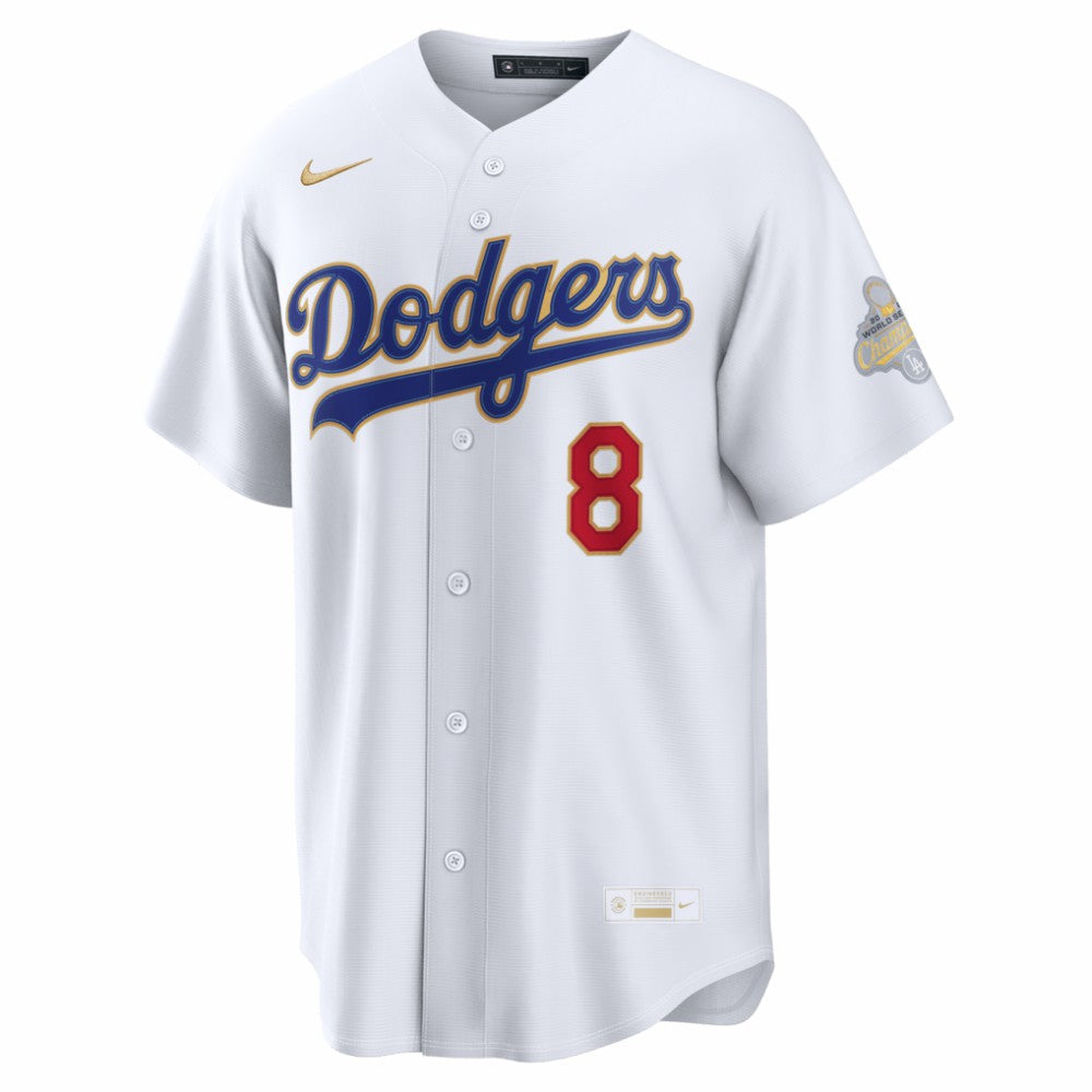 Enrique Hernández Los Angeles Dodgers 2026 Gold Collection Stadium Jersey White | Nike