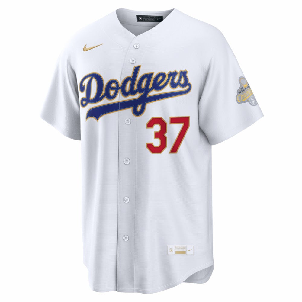 Teoscar Hernández Los Angeles Dodgers 2026 Gold Collection Stadium Jersey White | Nike