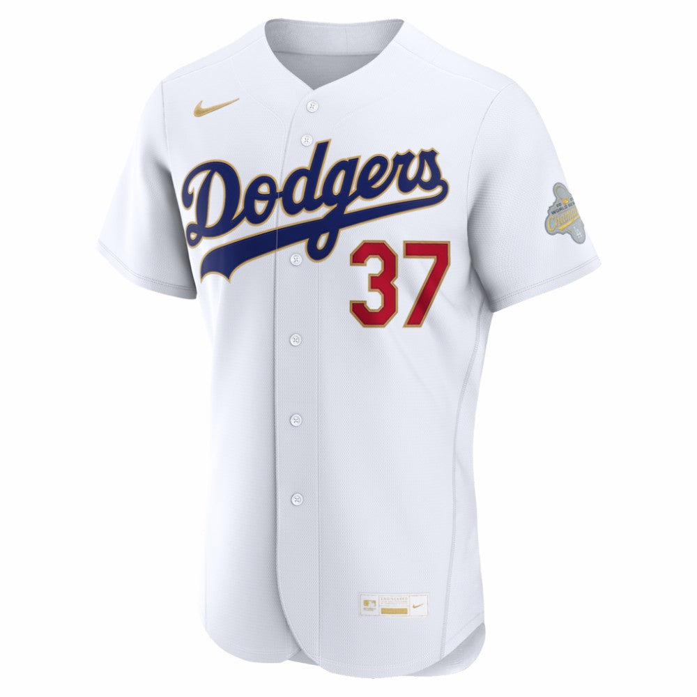 Teoscar Hernández Los Angeles Dodgers 2026 Gold Collection Authentic Jersey White | Nike