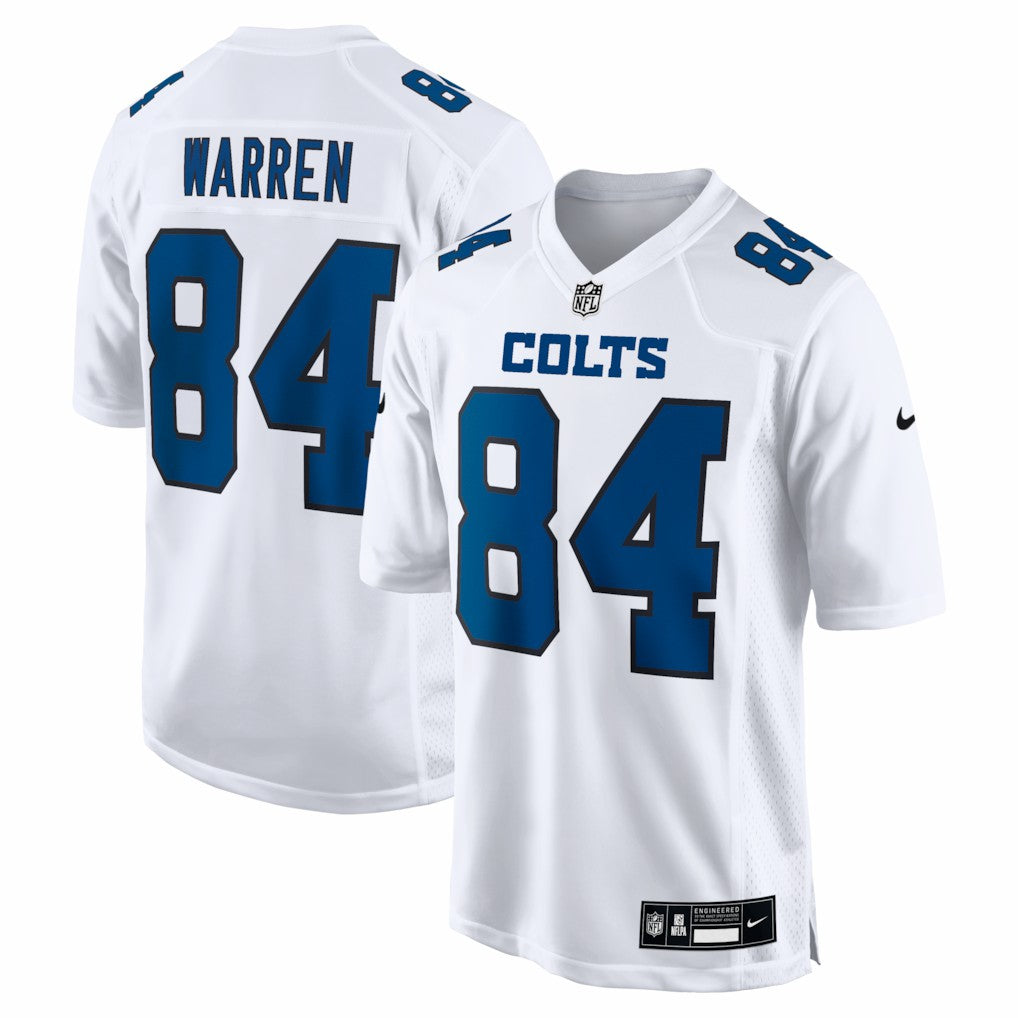 Tyler Warren Indianapolis Colts Fashion Game Jersey - Tundra White