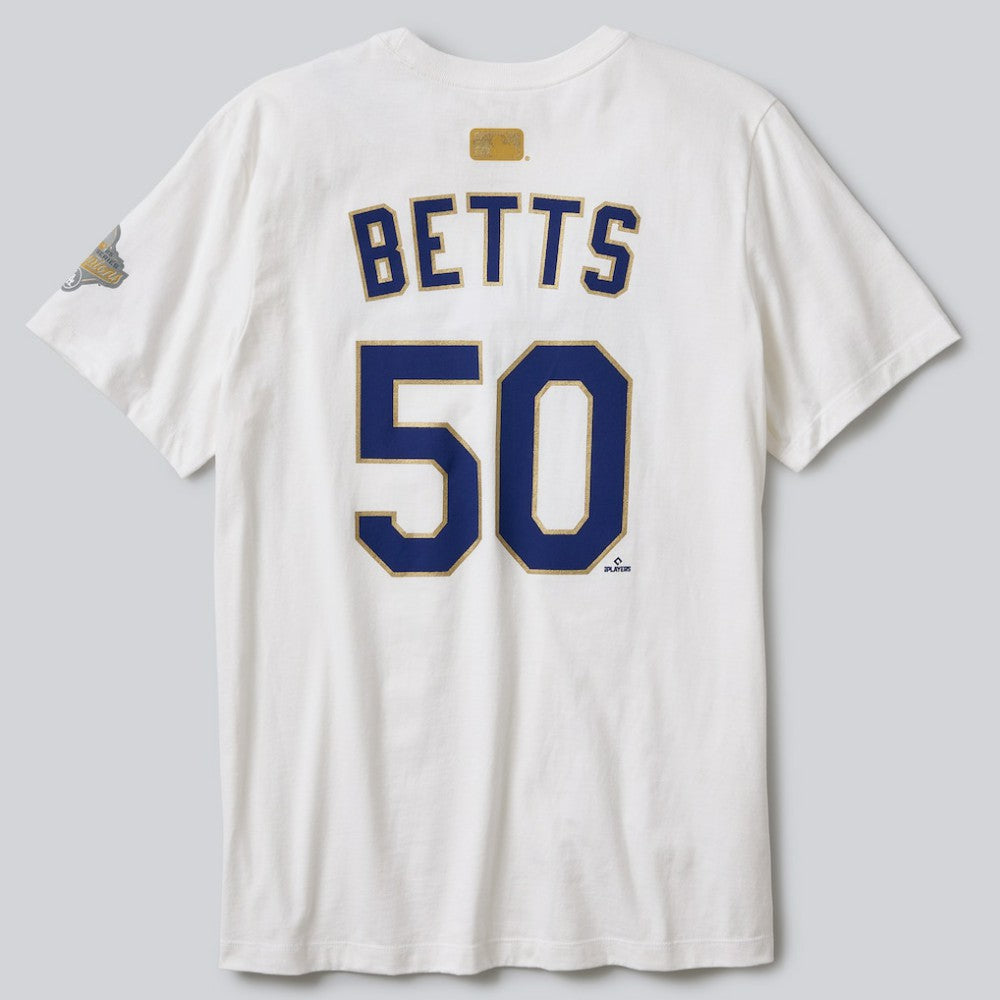 Mookie Betts Los Angeles Dodgers 2026 Gold Collection Name & Number T-Shirt White | Nike