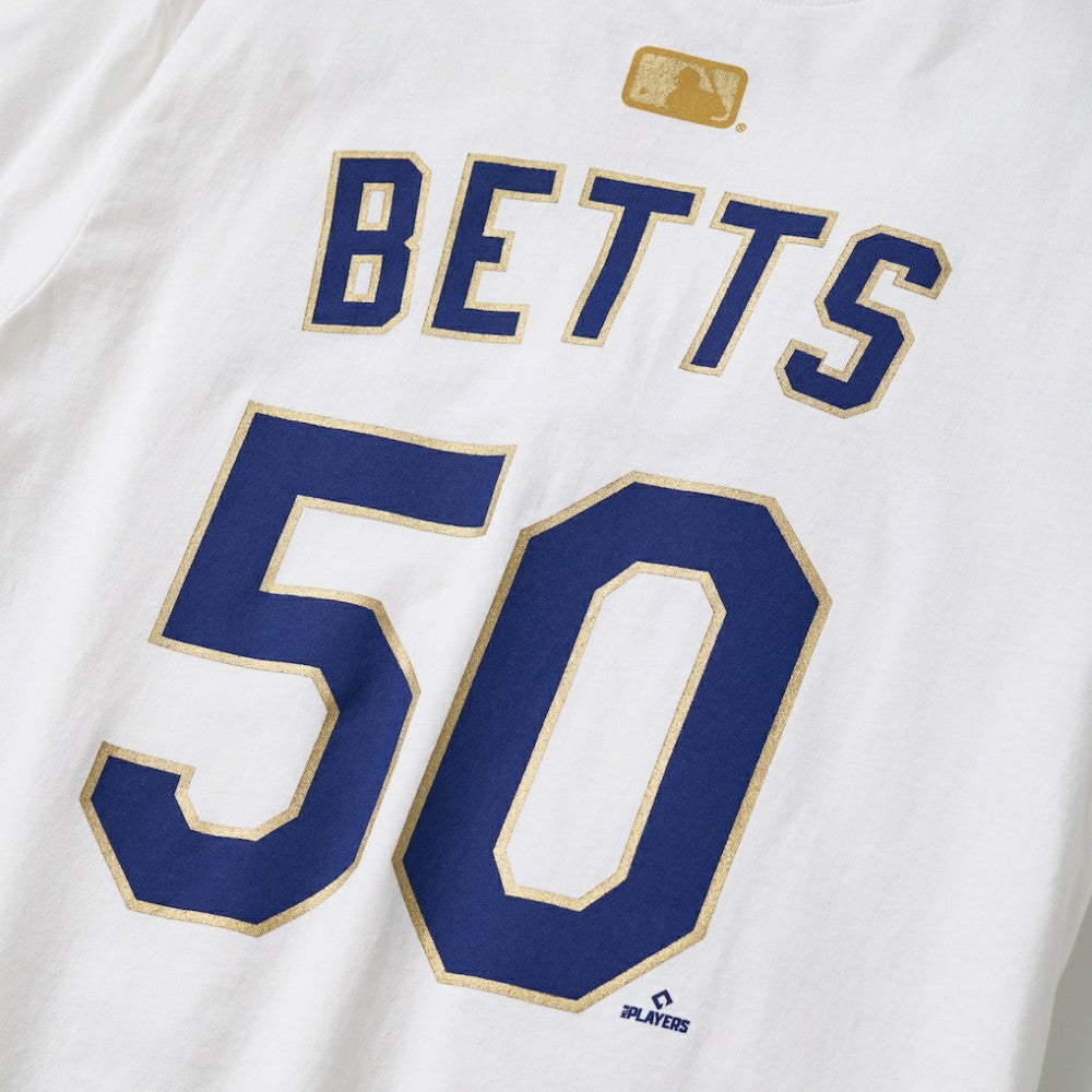Mookie Betts Los Angeles Dodgers 2026 Gold Collection Name & Number T-Shirt White | Nike