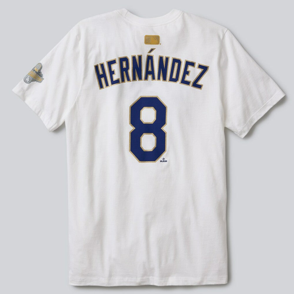 Enrique Hernández Los Angeles Dodgers 2026 Gold Collection Name & Number T-Shirt White | Nike