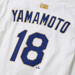 Yoshinobu Yamamoto Los Angeles Dodgers 2026 Gold Collection Name & Number T-Shirt White | Nike