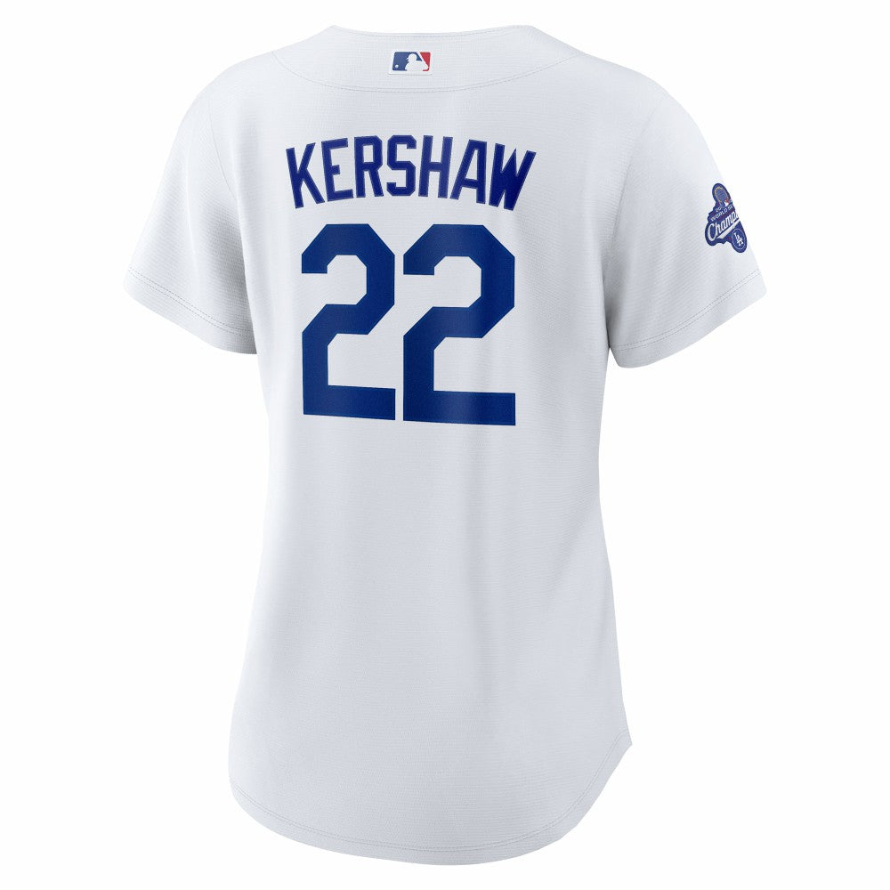 Clayton Kershaw Los Angeles Dodgers Women's Home 2025 World Series Champions Replica Jersey White | Nike
