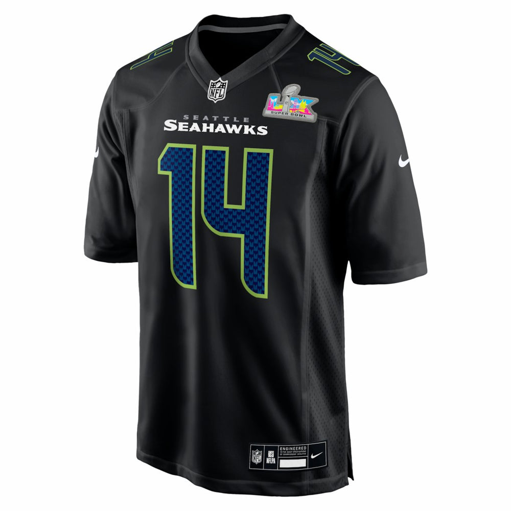 Sam Darnold Seattle Seahawks Super Bowl LX Patch Carbon Fashion Game Jersey - Black