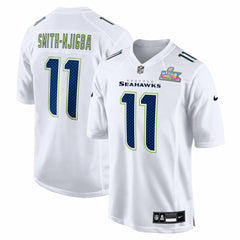 Jaxon Smith-Njigba Seattle Seahawks Super Bowl LX Patch Tundra Fashion Game Jersey - White