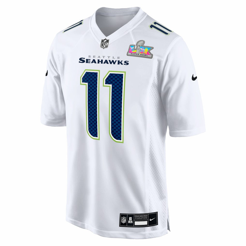 Jaxon Smith-Njigba Seattle Seahawks Super Bowl LX Patch Tundra Fashion Game Jersey - White