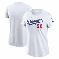 Los Angeles Dodgers Women's 9X Champions T-Shirt White | Nike