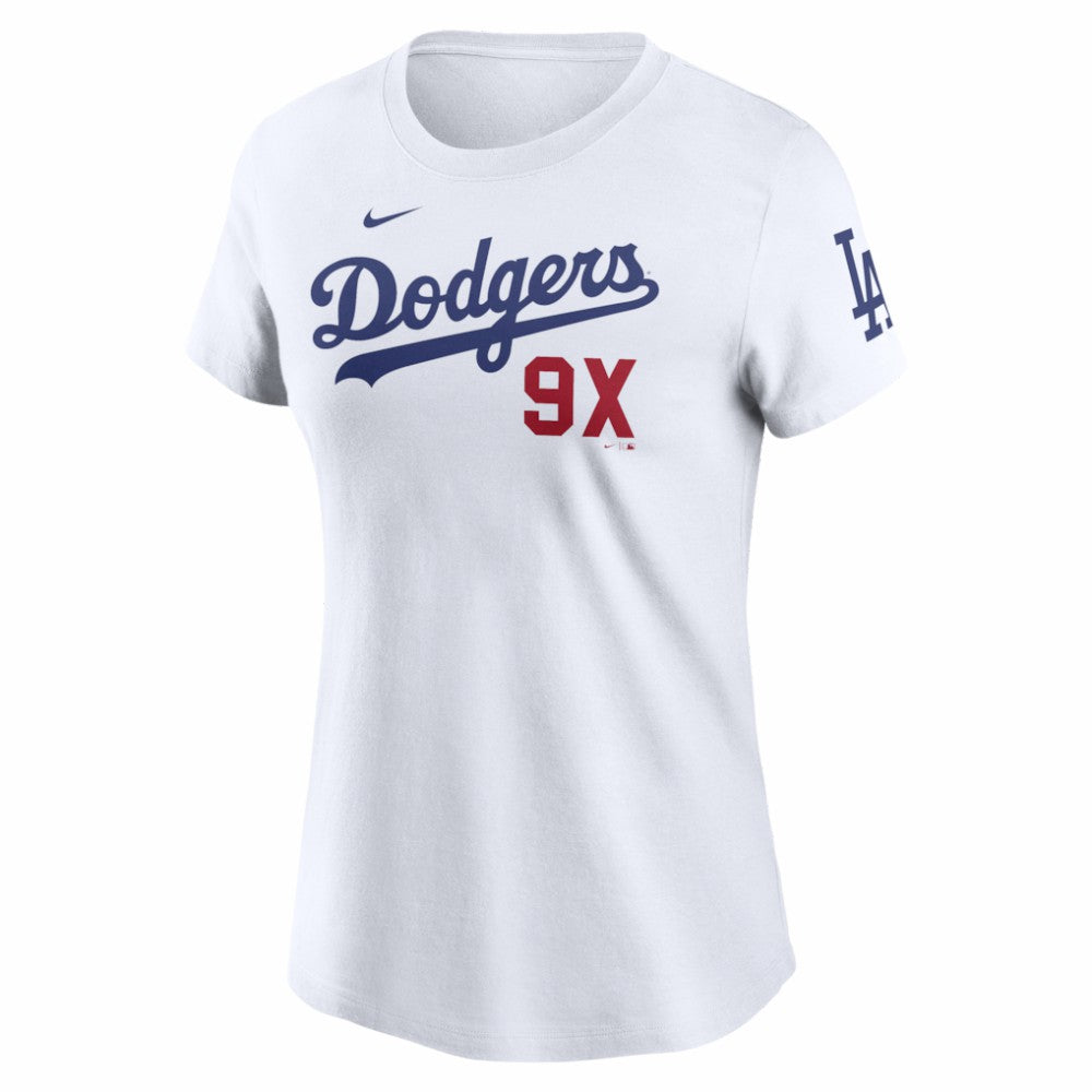 Los Angeles Dodgers Women's 9X Champions T-Shirt White | Nike