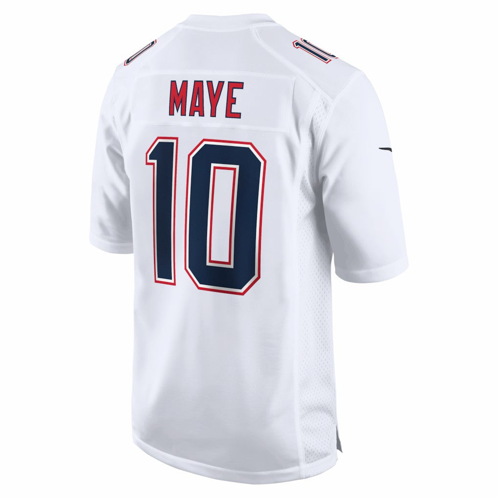 Drake Maye New England Patriots Game Jersey - Tundra White