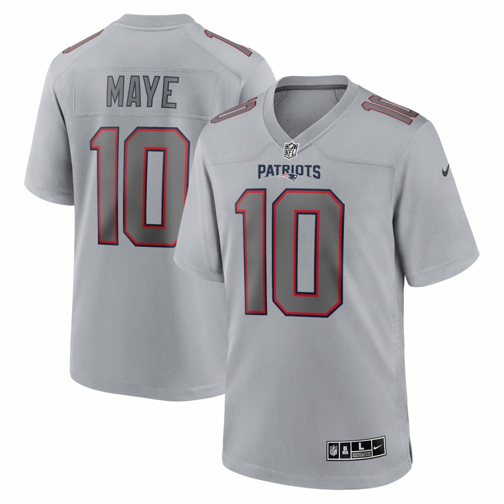 Drake Maye New England Patriots Atmosphere Fashion Game Jersey - Gray